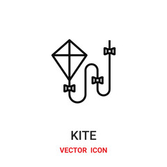 kite icon vector symbol. kite symbol icon vector for your design. Modern outline icon for your website and mobile app design.