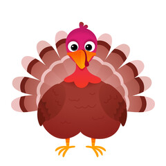 Thanksgiving Day cartoon turkey character