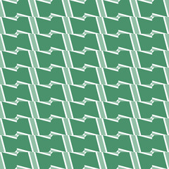 Vector seamless pattern texture background with geometric shapes, colored in green, white colors.