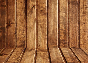 Old wooden floor nd wall, for advertising products