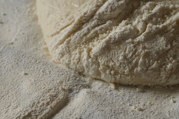 Fototapeta na wymiar Baking bread traditionally by hand
