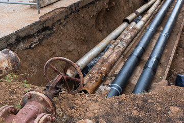 Repair of Central heating pipelines in Russia