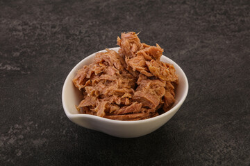 Canned tuna fillet for salad