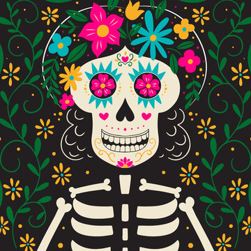 Dia de Los Muertos, Day of the Dead or Mexico Halloween