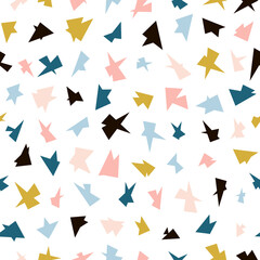 Seamless pattern with abstract shapes