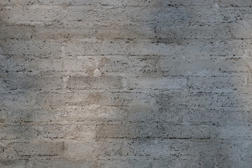 Grey cement brick texture wall for background. Copy space, Selective focus. 