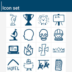 Simple set of horses related filled icons.