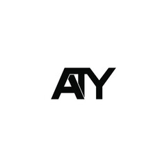 aty letter original monogram logo design