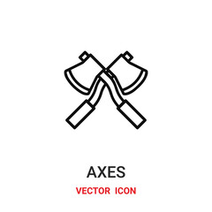 axes icon vector symbol. axes symbol icon vector for your design. Modern outline icon for your website and mobile app design.