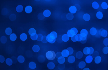 Beautiful Navy Blue Holiday Texture with Bokeh lights.
