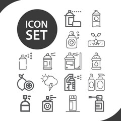 Simple set of scatter related lineal icons.