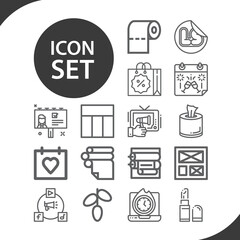 Simple set of ad related lineal icons.