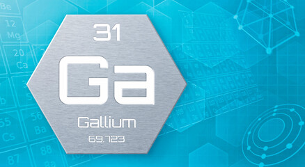 Chemical element of the periodic table - Gallium