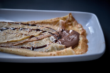crepe filled with chocolate