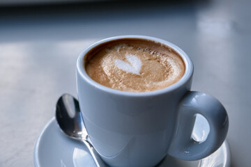 cup of coffee on the table