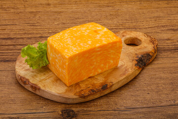 Marble cheese brick over board