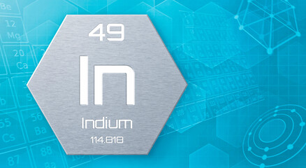 Chemical element of the periodic table - Indium