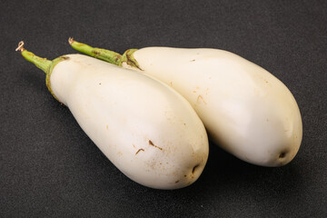 Ripe and tasty white eggplant