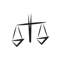 simple zodiac sign libra horoscope isolated on white vector illustration EPS10