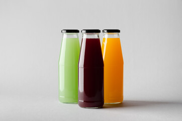 Juice Bottle Mock-Up - Three Bottles