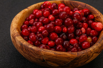 Sweet and tasty cranberry in the bowl