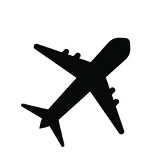 Obraz premium Airplane icon vector template. Symbol of airplane sign color editable on white background
