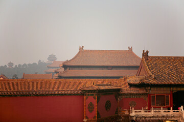 Sunset at the Forbidden city in Beijing