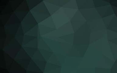 Dark Green vector shining triangular background.