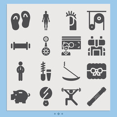 Obraz premium Simple set of importance related filled icons.