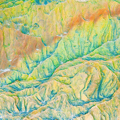 Panele Szklane  Kolorowe mozaiki lub skały - warstwowe minerały osadowe odsłonięte przez morze - teksturowane tło