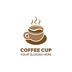 Cup of coffee abstract logo.
