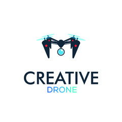 Creative robot logo, drone design concept, copter design