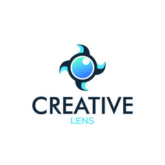 Creative circle logo, lens logo design, energy sphere logo design, circle power design concept