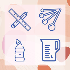 Simple set of precision related lineal icons