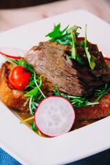 beef steak with vegetables