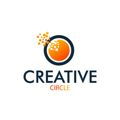 Creative circle logo, lens logo design, energy sphere logo design, circle power design concept