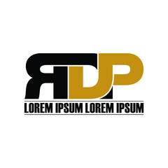RDP letter monogram logo design vector