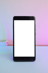 tablet pc and smartphone screen for place images