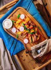 basket of mushrooms potato 