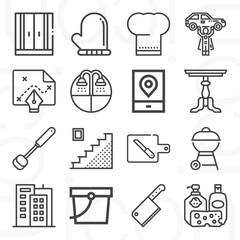 Fototapeta premium 16 pack of window lineal web icons set