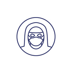 criminal or thief icon, line vector