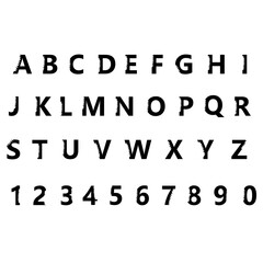 shark alphabet on white background. shark bite letters. flat style.