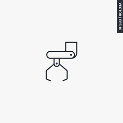 Crane mechanical, linear style sign for mobile concept and web design