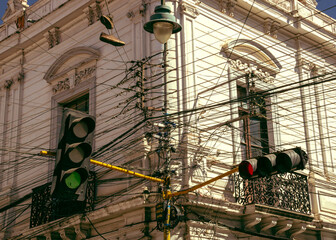 Bolivia - Sucre, cable caos