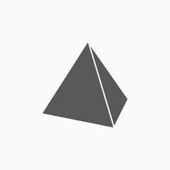 pyramid icon, pyramid shape vector illustration