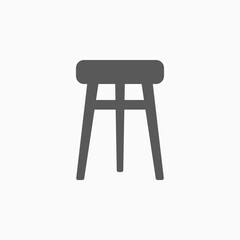 stool chair icon, chair vector illustration