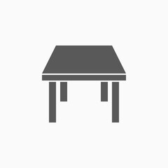 table icon, dinner table vector illustration