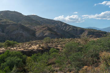 Naklejka premium Mountainous landscape in the beninar reservoir