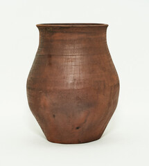 ceramic vase Krynka isolated on a white background