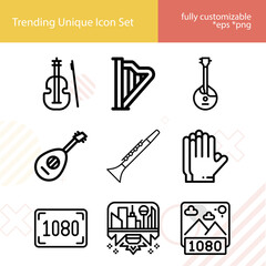 Obraz premium Simple set of mandate related lineal icons.